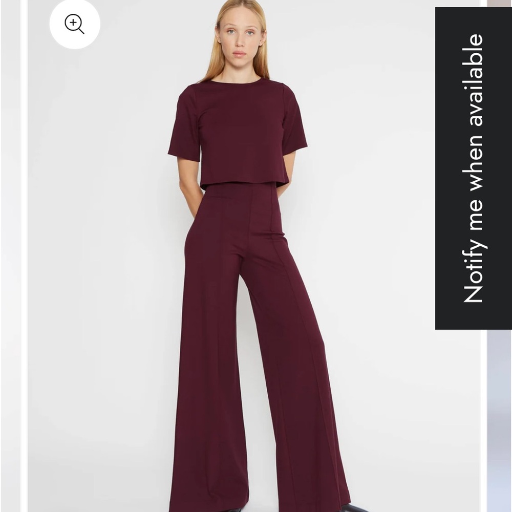 Ripley Rader Elderberry, Ponte Wide Leg Knit Pants